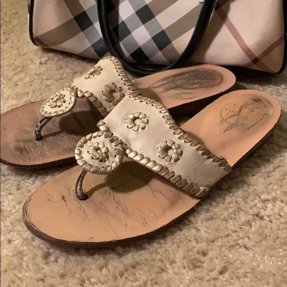 Jack Rodgers Gold Sandals